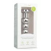 Plug Anal Metálico Ondulado com Cristal Transparente EasyToys Prateado