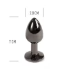 Plug Anal Metálico S Cinzento com Brilhante Transparente