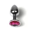Plug Anal Metálico S com Brilhante Fúcsia