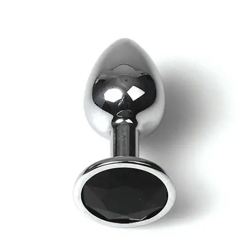 Plug Anal Metálico S com Brilhante Preto