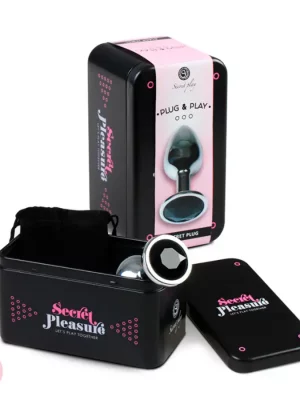 Plug Anal Metálico S com Brilhante Preto