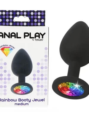 Plug Anal Rainbow Booty Jewel Médio