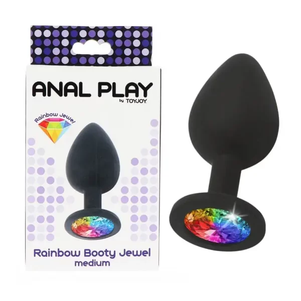 Plug Anal Rainbow Booty Jewel Médio