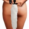 Plug Anal Vibratório com Cauda White Fox Tail