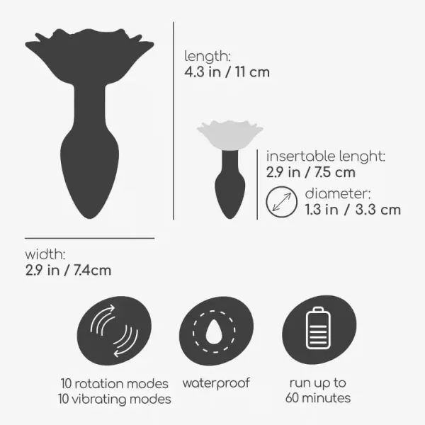 Plug Anal Vibratório com Rotação Giulietta