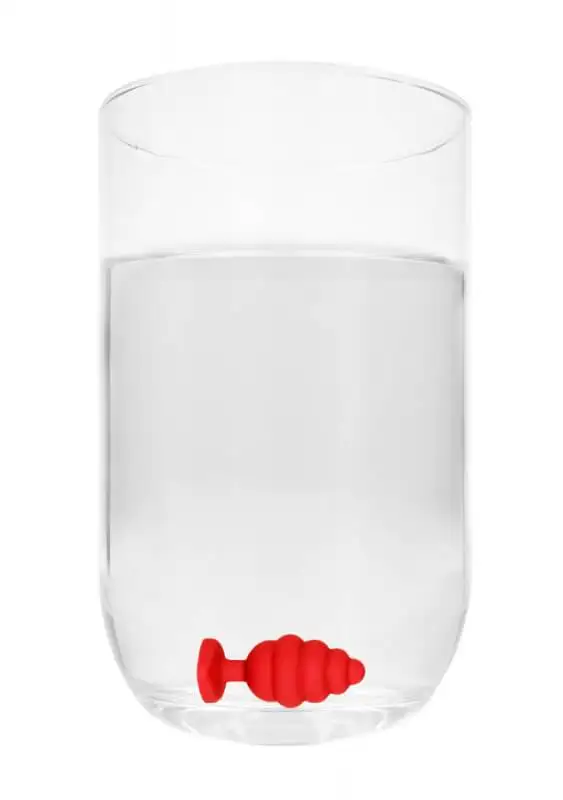 Plug Anal XL Ribbed Diamond Heart Vermelho Ouch!