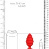 Plug Anal XL Ribbed Diamond Heart Vermelho Ouch!