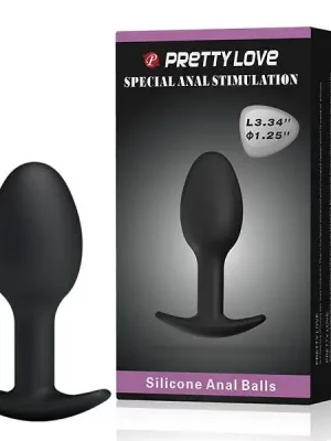 Plug Pretty Love Silicone Anal Ball Preto