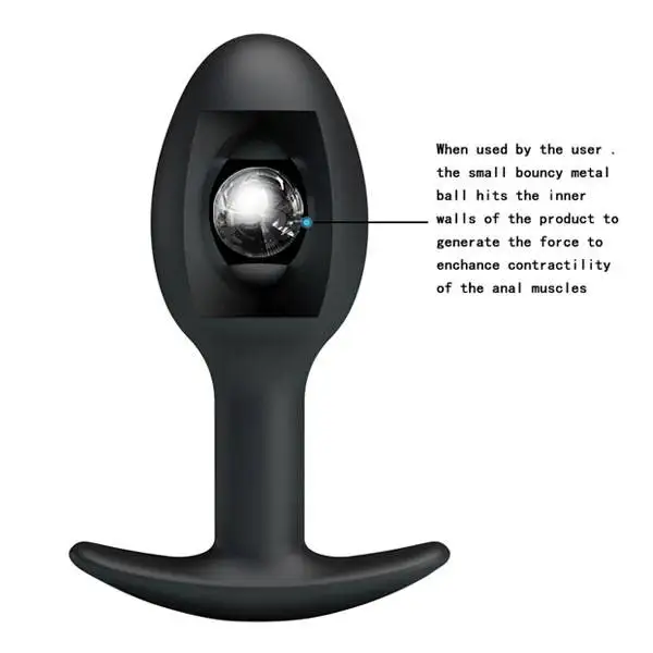 Plug Pretty Love Silicone Anal Ball Preto