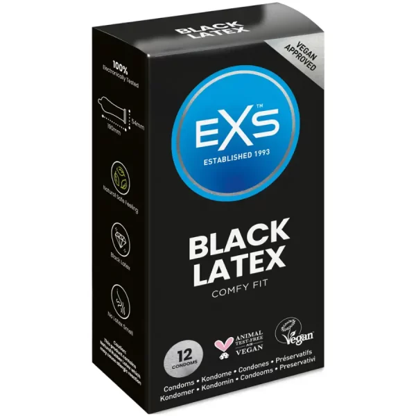Preservativos EXS Black Latex 12 un.