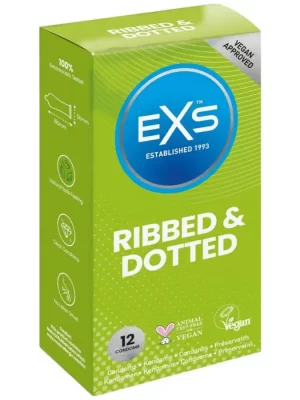 Preservativos EXS Ribbed & Dotted 12 un.
