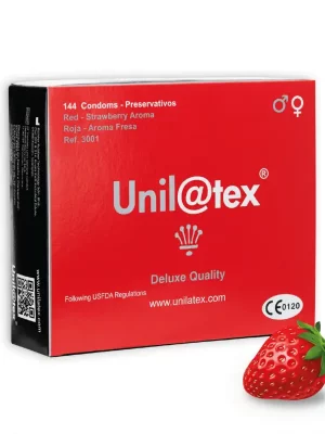 Preservativos Unilatex Morango 144 un.