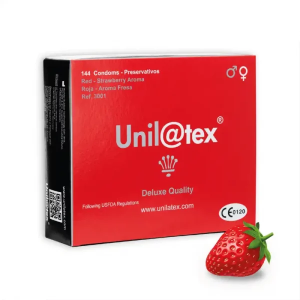 Preservativos Unilatex Morango 144 un.