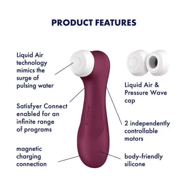 Satisfyer Pro 2 Generation 3 Com App Connect Bordô
