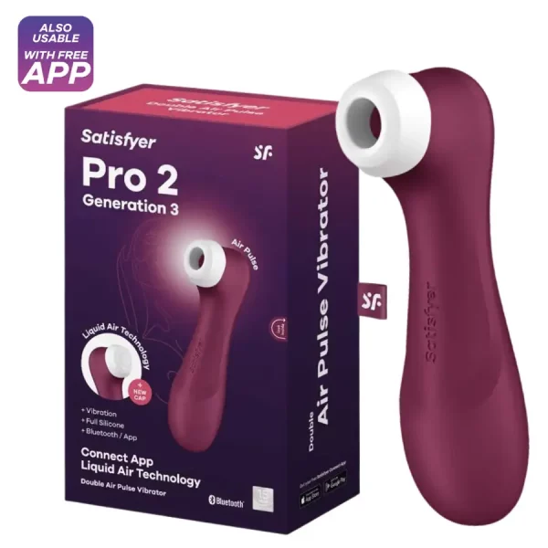 Satisfyer Pro 2 Generation 3 Com App Connect Bordô