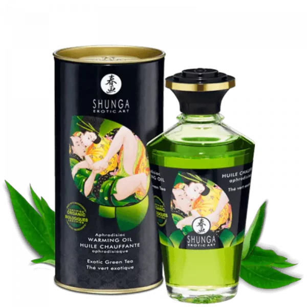 Shunga Óleo Afrodisíaco Efeito Calor Chá Verde