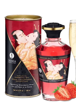 Shunga Óleo Afrodisíaco Efeito Calor Morango e Champanhe