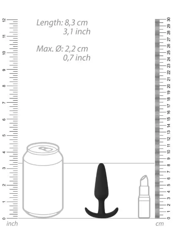 Slim Butt Plug Preto Shots Toys