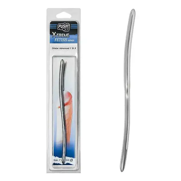 Sonda Peniana em Aço Inox Push Xtreme Fetish Dilator Advanced 7 & 8 mm