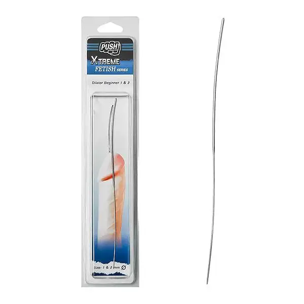 Sonda Peniana em Aço Inox Push Xtreme Fetish Dilator Beginner 1 & 2 mm