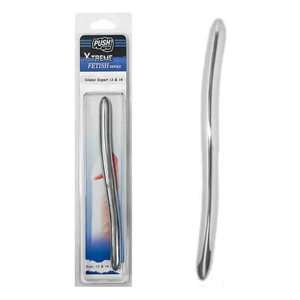 Sonda Peniana em Aço Inox Push Xtreme Fetish Dilator Expert 13 & 14 mm.
