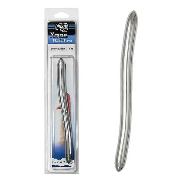 Sonda Peniana em Aço Inox Push Xtreme Fetish Dilator Expert 15 & 16 mm.