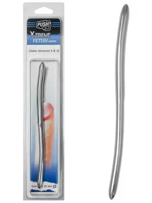 Sonda Peniana em Aço Inox Push Xtreme Fetish Dilator Expert 9 & 10 mm.