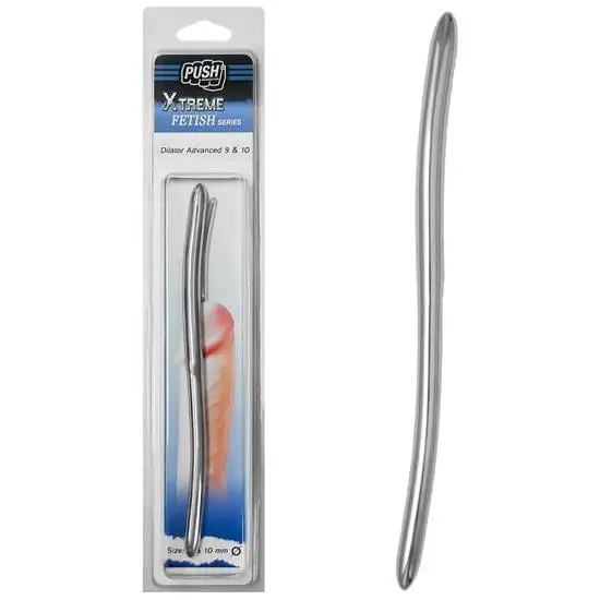 Sonda Peniana em Aço Inox Push Xtreme Fetish Dilator Expert 9 & 10 mm.
