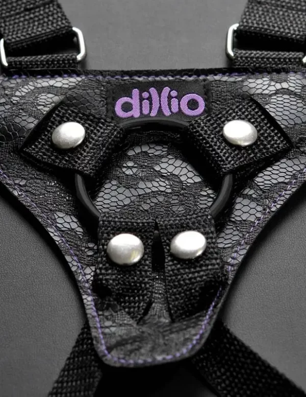 Strap-On Dillio com Suspensório e Dildo 6" Roxo