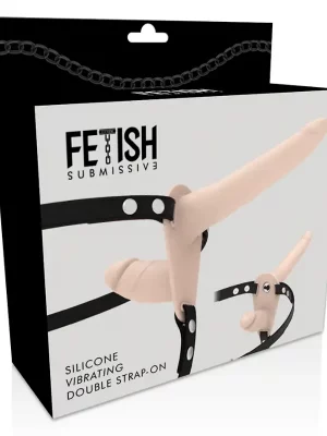 Strap On Duplo com Vibração Fetish Submissive Natural