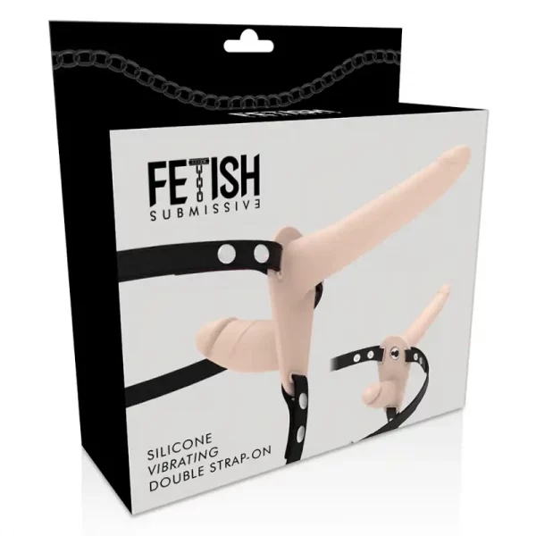 Strap On Duplo com Vibração Fetish Submissive Natural