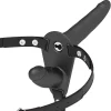 Strap On Duplo com Vibração Fetish Submissive Preto