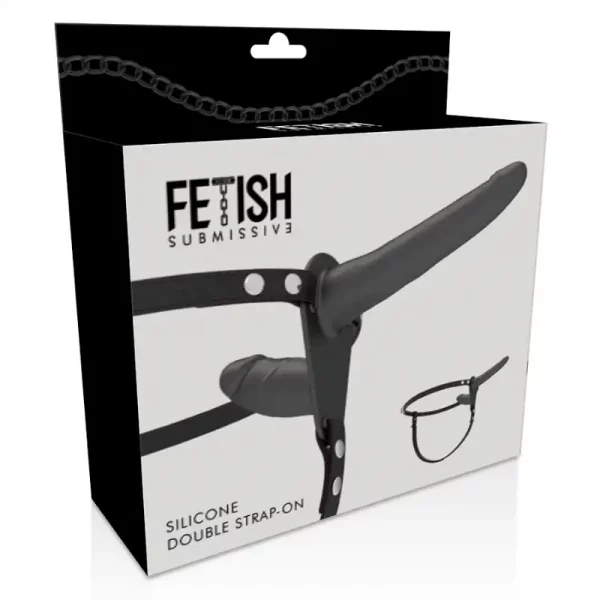 Strap On Duplo Fetish Submissive Preto