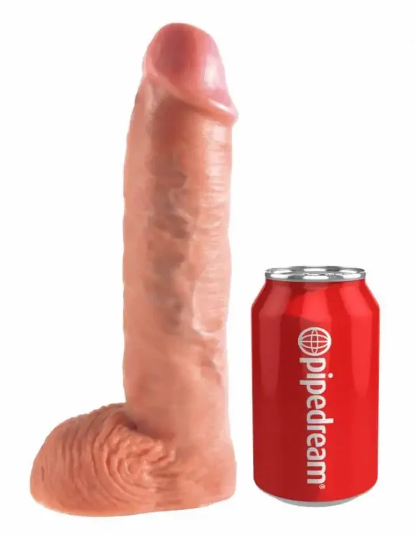 Strap-On King Cock com Suspensório e Dildo Oco 10" Natural