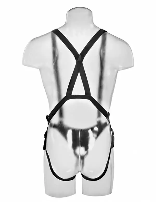 Strap-On King Cock com Suspensório e Dildo Oco 10" Natural