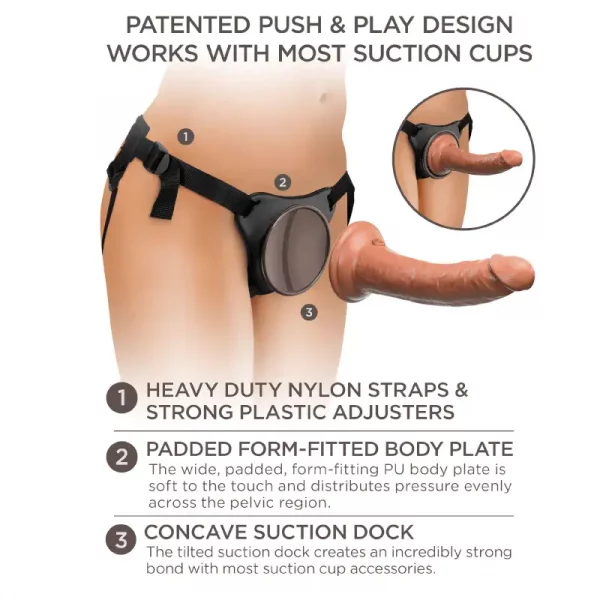 Strap-On King Cock Comfy Silicone Body Dock Kit 7''