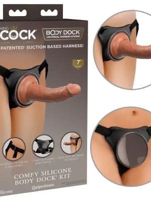 Strap-On King Cock Comfy Silicone Body Dock Kit 7''