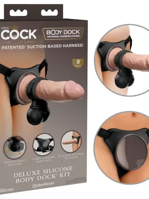 Strap-on King Cock Deluxe Silicone Body Dock Kit 8''