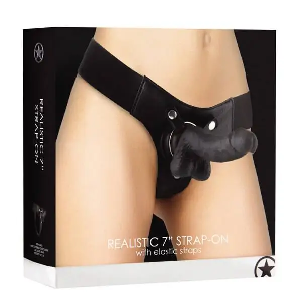 Strap On Realista 7'' Ouch! 18 cm Preto