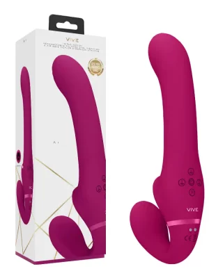Strapless Strap-On VIVE Dual Pulse & Airwave Rosa