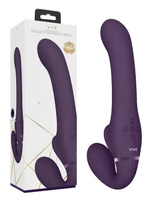 Strapless Strap-On VIVE Dual Pulse & Airwave Roxo