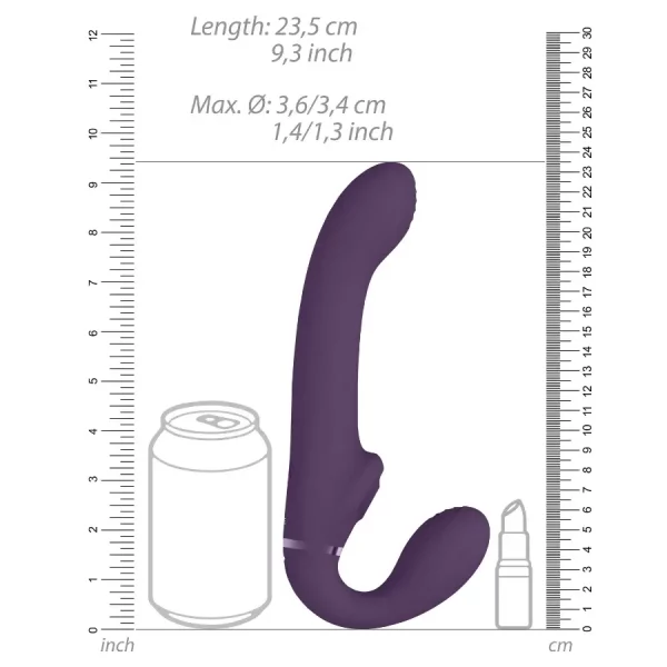 Strapless Strap-On VIVE Dual Pulse & Airwave Roxo