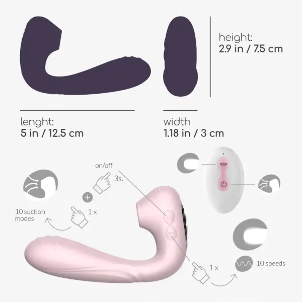 Sugador de Clitóris & Vibrador Pookie