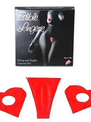 Tanga e Tapa Mamilos Comestíveis Morango