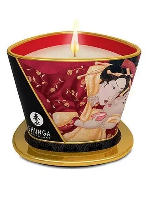 Vela de Massagem Shunga Morango e Champanhe 170 ml