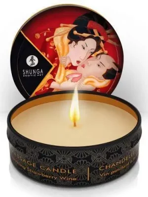 Vela de Massagem Shunga Morango e Champanhe 30ml
