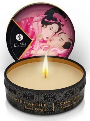 Vela de Massagem Shunga Pétalas de Rosa 30ml