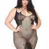 Vestido Comprido em Rede Plus Size - Leg Avenue