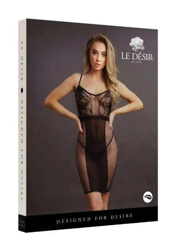 Vestido Knee-Length Lace And Fishnet Le Désir By Shots
