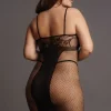 Vestido Knee-Length Lace & Fishnet Le Désir by Shots Tamanho Grande